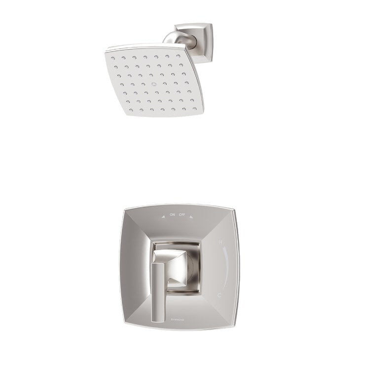 Shower Trim Oak with Test Cap 1 Lever Satin Nickel ADA 2.0 Gallons per Minute HydroMersion 1 Function for 161 Series Temptrol Valve Not Included - Image 1