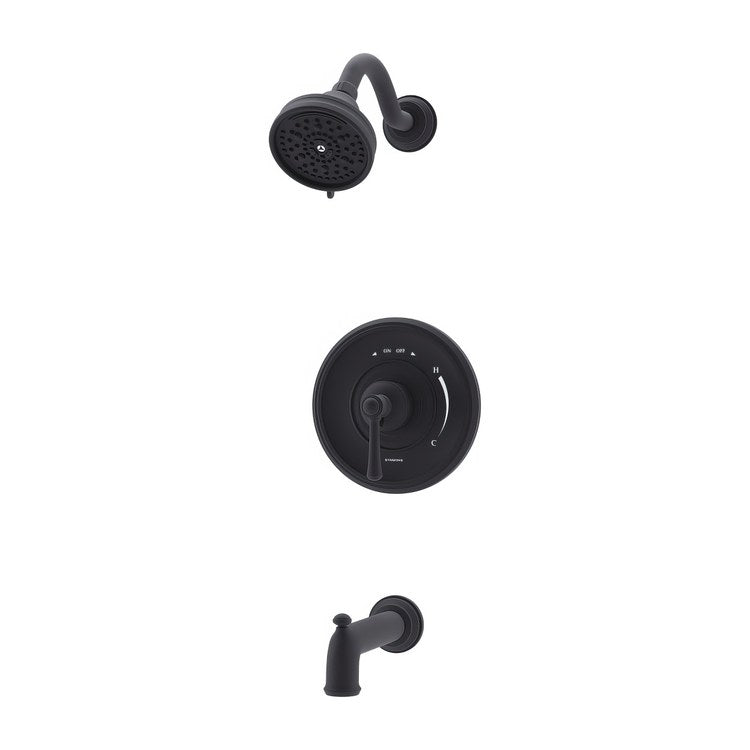 Tub and Shower Trim Braston 1 Lever Matte Black ADA 1.5 Gallons per Minute for 262 Series Temptrol Valve Not Included - Image 1