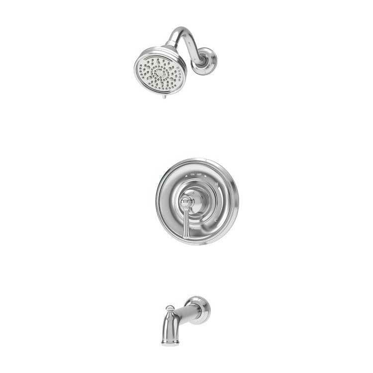 Tub and Shower Trim Braston with Test Cap 1 Lever Polished Chrome ADA 2.0 Gallons per Minute for 162 Series Temptrol Valve Not Included - Image 1