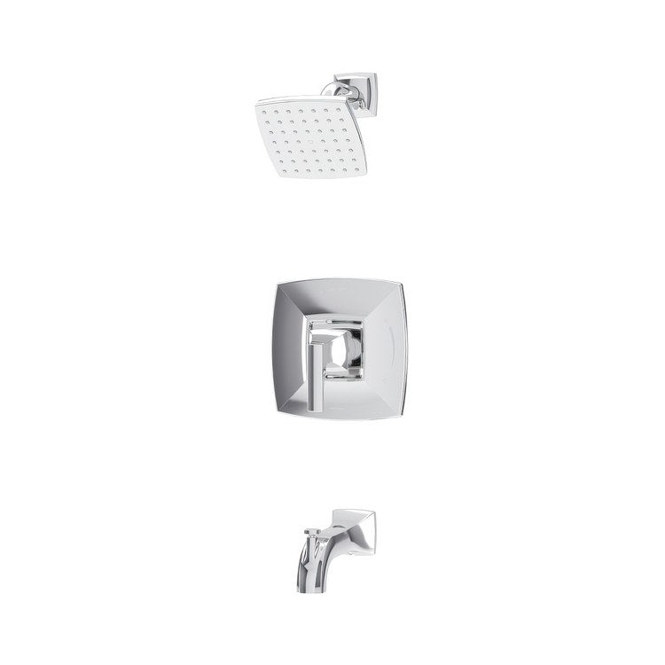 Tub and Shower Trim Oak 1 Lever Polished Chrome ADA 2.0 Gallons per Minute for 262 Series Temptrol Valve Not Included - Image 1