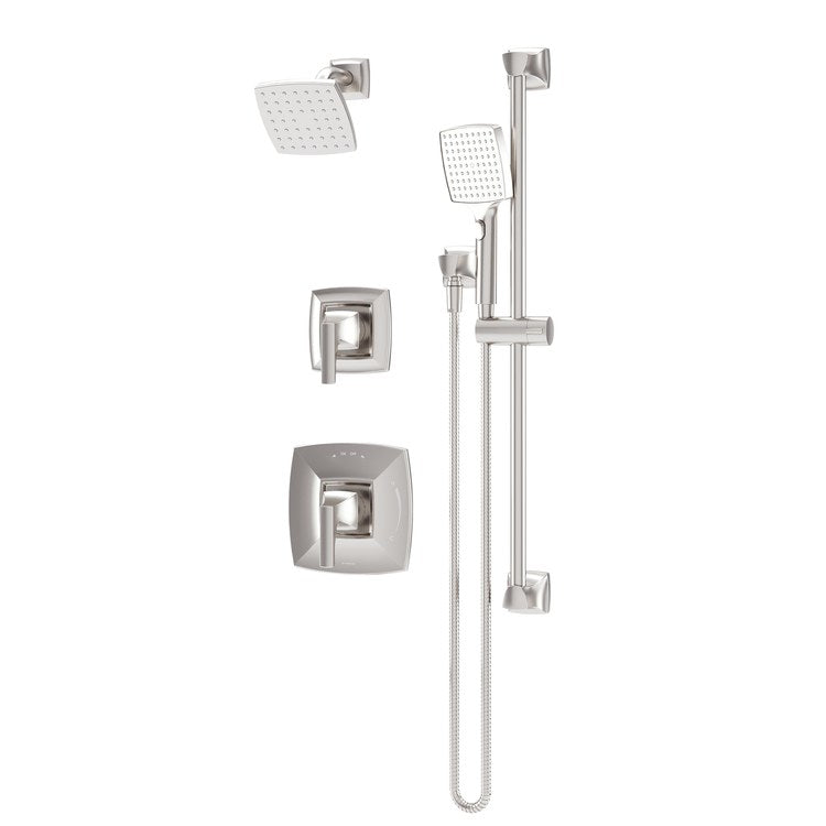 Shower Trim Oak with Handshower 2 Lever Chrome ADA 1.5 Gallons per Minute HydroMersion 1 Function with Non-Positive Shutoff for 261 Series Temprol Valve and 2DIVBODYSRT Diverter Valve Not Included - Image 1