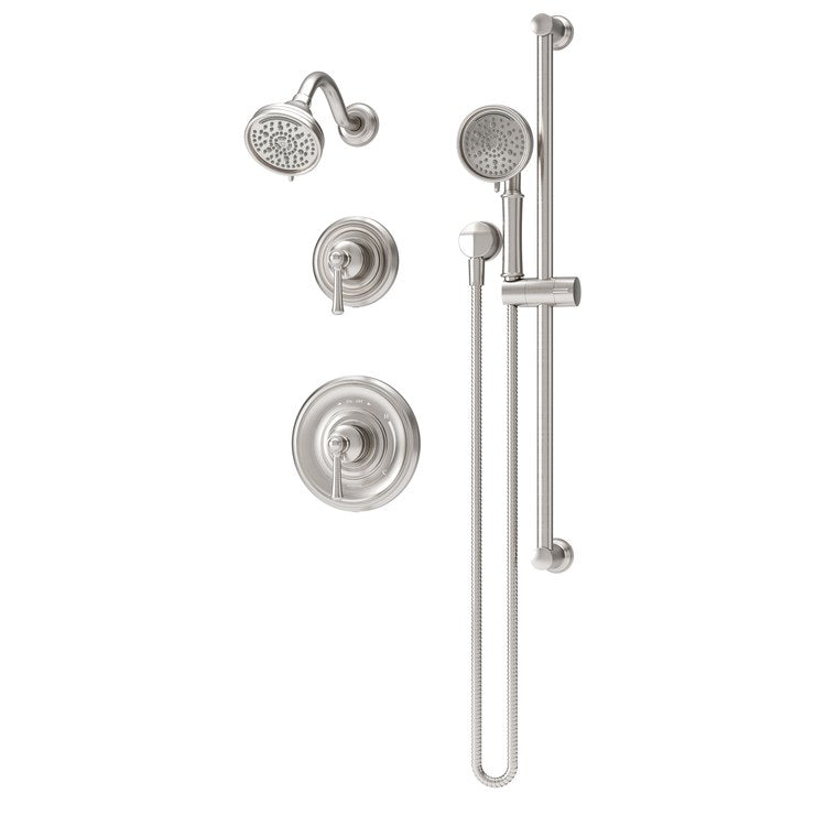Shower Trim Braston with Handshower 2 Lever Satin Nickel ADA 1.5 Gallons per Minute HydroMersion 7 Function with Non-Positive Shutoff for 261 Series Temprol Valve and 2DIVBODYSRT Diverter Valve Not Included - Image 1