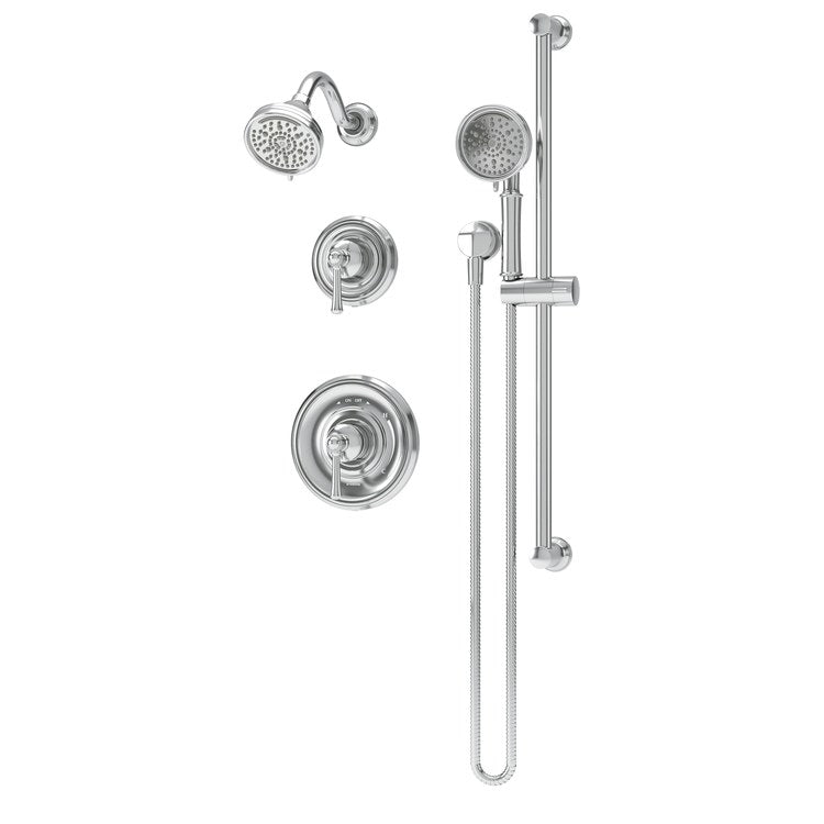 Shower Trim Braston with Handshower 2 Lever Chrome ADA 2.0 Gallons per Minute HydroMersion 7 Function with Non-Positive Shutoff for 261 Series Temprol Valve and 2DIVBODYSRT Diverter Valve Not Included - Image 1
