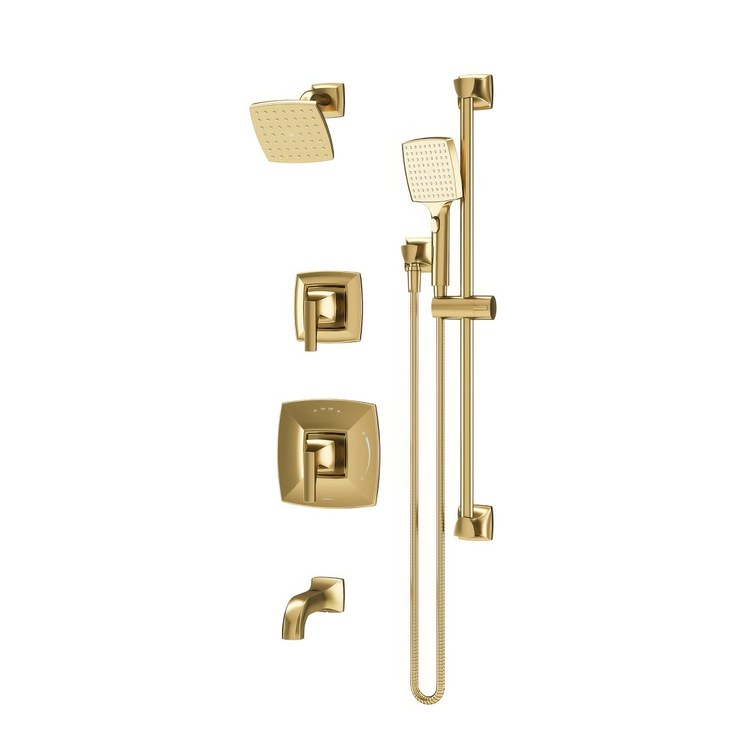 Tub and Shower Trim Oak with Handshower 2 Lever Brushed Bronze ADA 1.5 Gallons per Minute for 261 Series Temptrol Valve Not Included and 3DIVBODYSRT 3 Function Diverter Not Included - Image 1