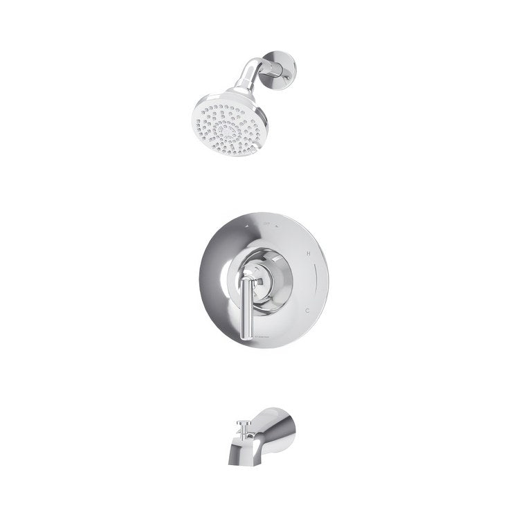 Tub and Shower Trim Birch 1 Lever Polished Chrome ADA 1.5 Gallons per Minute for 262 Series Temptrol Valve Not Included - Image 1