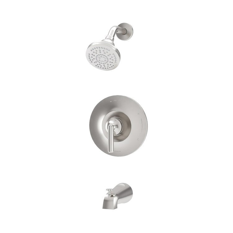 Tub and Shower Trim Birch 1 Lever Satin Nickel ADA 1.5 Gallons per Minute for 262 Series Temptrol Valve Not Included - Image 1