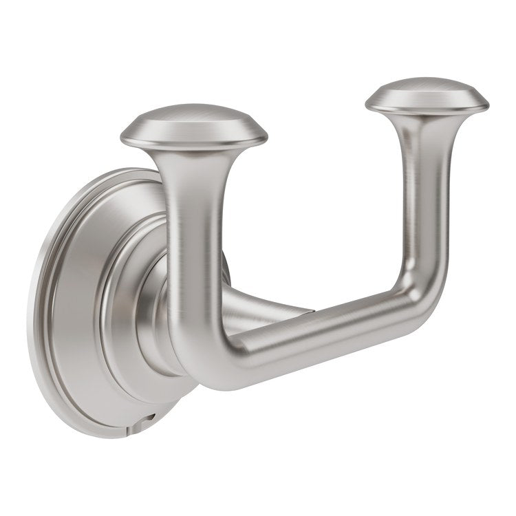 Robe Hook Braston Double Satin Nickel 2-1/2 Inch Metal - Image 1