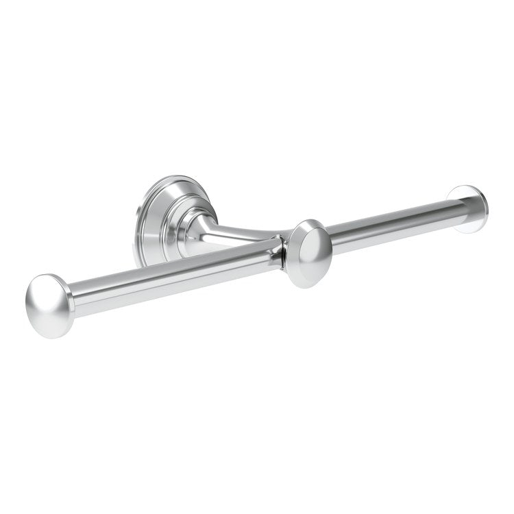 Toilet Paper Holder Braston Double Polished Chrome Metal 12 Inch 2-3/8 Inch Wall - Image 1