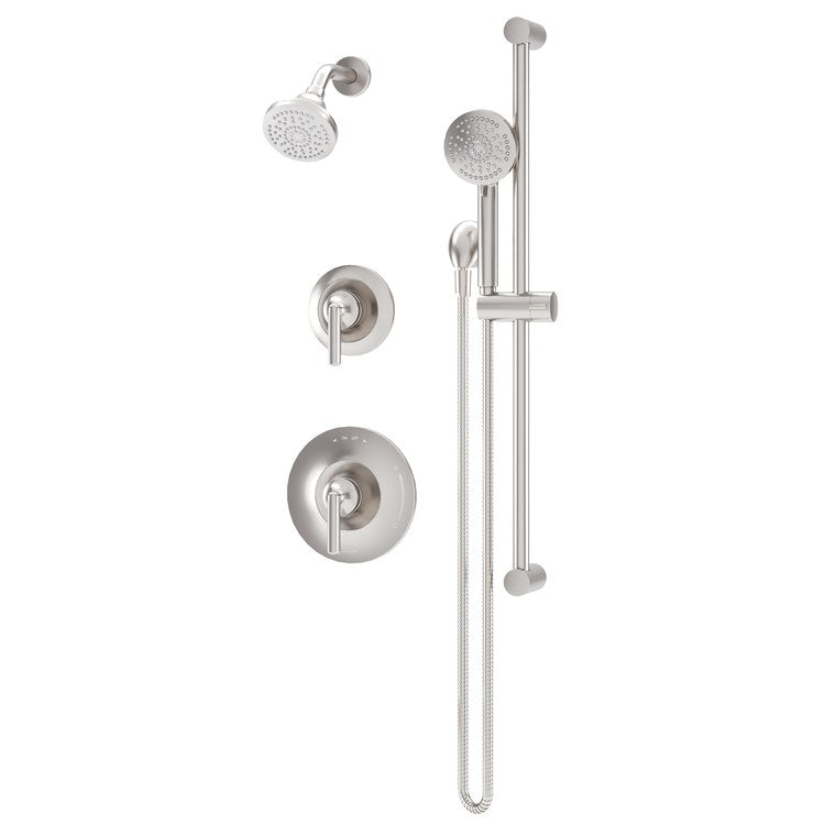 Shower Trim Birch with Handshower 2 Lever Satin Nickel ADA 2.0 Gallons per Minute HydroMersion 1 Function for 261 Series Temprol Valve and 2DIVBODYSRT Diverter Valve Not Included - Image 1