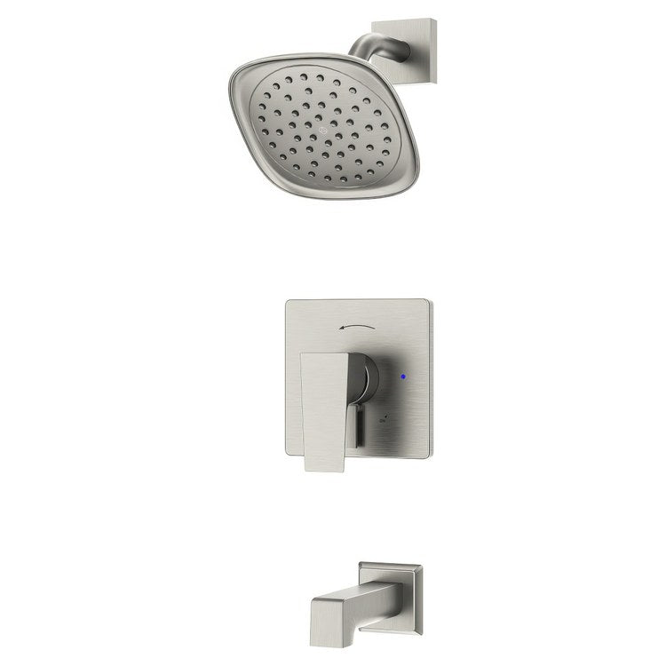 Tub and Shower Trim Verity with Integral Diverter 2 Lever Satin Nickel ADA 1.5 Gallons per Minute for Temptrol Pressure Balancing Shower Valve Not Included - Image 1