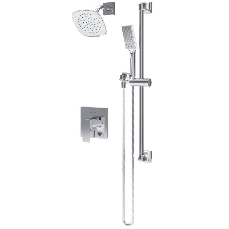 Shower Trim Verity with Integral Diverter and Handshower 2 Lever Chrome ADA 1.5 Gallons per Minute HydroMersion 1 Function for S262 Series Temprol Valve Not Included - Image 1