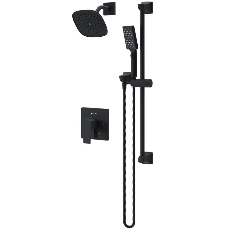 Shower Trim Verity with Integral Diverter and Handshower 2 Lever Matte Black ADA 1.5 Gallons per Minute HydroMersion 1 Function for S262 Series Temprol Valve with Trim Modifier Not Included - Image 1