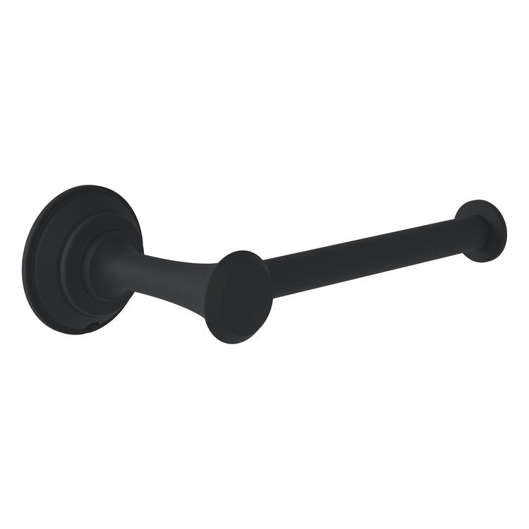 Toilet Paper Holder Braston Matte Black Metal 6-1/2 Inch 2-3/8 Inch Wall - Image 1