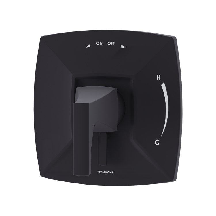 Shower Valve Trim Oak with Integral Diverter 1 Lever Matte Black ADA 2.0 Gallons per Minute for S261/S262 Series Temptrol Valve Not Included - Image 1