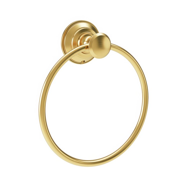 Towel Ring Braston Closed Brushed Bronze Metal 2-1/8 Inch - Image 1