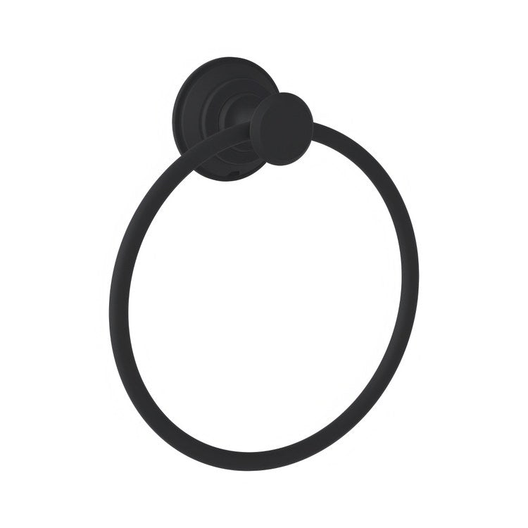 Towel Ring Braston Closed Matte Black Metal 2-1/8 Inch - Image 1