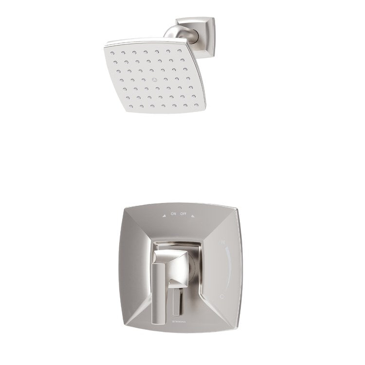 Shower Trim Oak with Integral Diverter 1 Lever Satin Nickel ADA 2.0 Gallons per Minute HydroMersion 1 Function for S261 Series Temprol Valve with Trim Modifier Not Included - Image 1