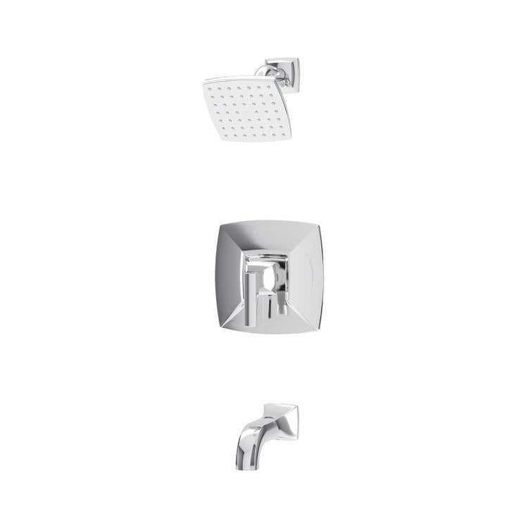 Tub and Shower Trim Oak with Integral Diverter 2 Lever Polished Chrome ADA 1.5 Gallons per Minute for S262 Series Temptrol Valve Not Included - Image 1