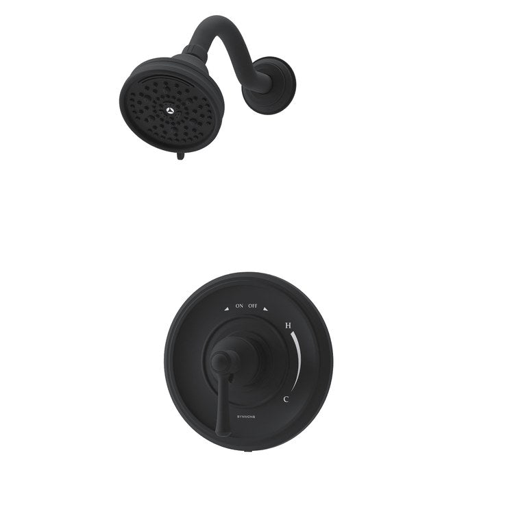 Shower Trim Braston 1 Lever Matte Black ADA 1.5 Gallons per Minute HydroMersion 7 Function with Non-Positive Shutoff for 261 Series Temptrol Valve Not Included - Image 1