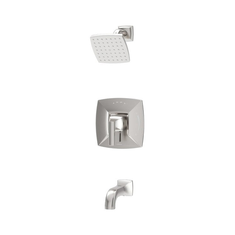 Tub and Shower Trim Oak with Integral Diverter 2 Lever Satin Nickel ADA 2.0 Gallons per Minute for S262 Series Temptrol Valve Not Included - Image 1