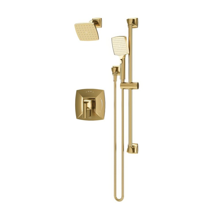Tub and Shower Trim Oak with Integral Diverter and Handshower 2 Lever Brushed Bronze ADA 1.5 Gallons per Minute for S262 Series Temptrol Valve Not Included - Image 1