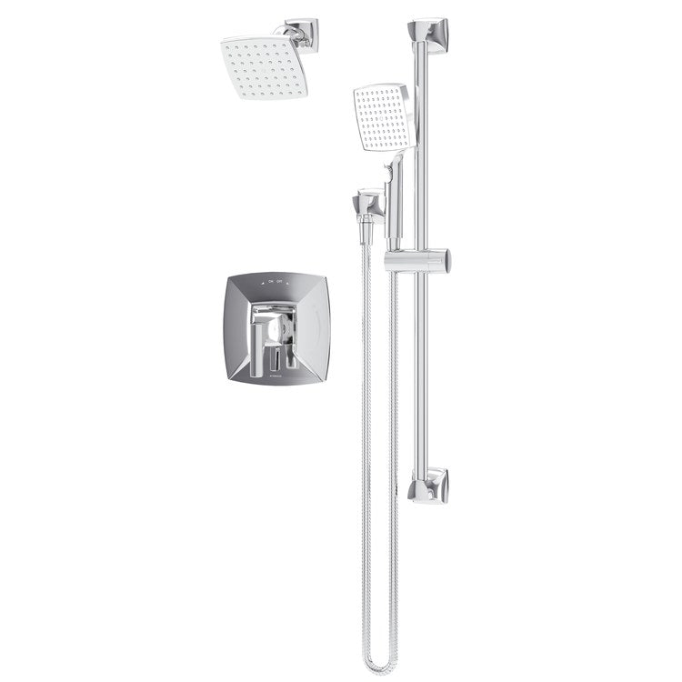 Shower Trim Oak with Integral Diverter and Handshower 1 Lever Chrome ADA 1.5 Gallons per Minute HydroMersion 1 Function with Non-Positive Shutoff for S262 Series Temprol Valve with Trim Modifier Not Included - Image 1