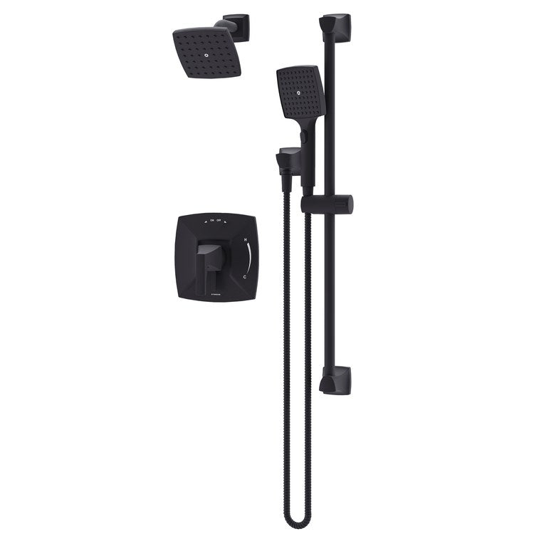 Shower Trim Oak with Integral Diverter and Handshower 1 Lever Matte Black ADA 2.0 Gallons per Minute HydroMersion 1 Function with Non-Positive Shutoff for S262 Series Temprol Valve with Trim Modifier Not Included