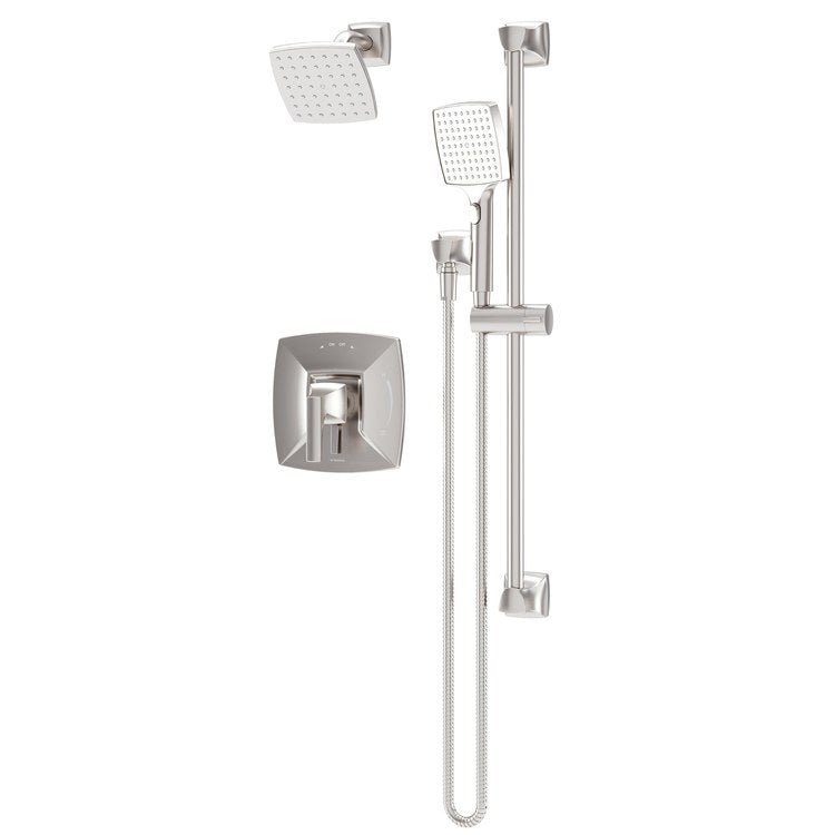 Shower Trim Oak with Integral Diverter and Handshower 1 Lever Satin Nickel ADA 1.5 Gallons per Minute HydroMersion 1 Function with Non-Positive Shutoff for S262 Series Temprol Valve with Trim Modifier Not Included - Image 1