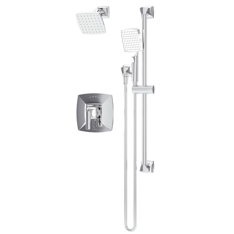 Shower Trim Oak with Integral Diverter Test Cap and Handshower 1 Lever Chrome ADA 2.0 Gallons per Minute HydroMersion 1 Function with Non-Positive Shutoff for S162 Series Temprol Valve with Trim Modifier Not Included - Image 1