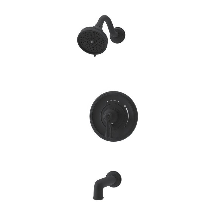 Tub and Shower Trim Braston with Integral Diverter 2 Lever Matte Black ADA 1.5 Gallons per Minute for S262 Series Temptrol Valve Not Included - Image 1