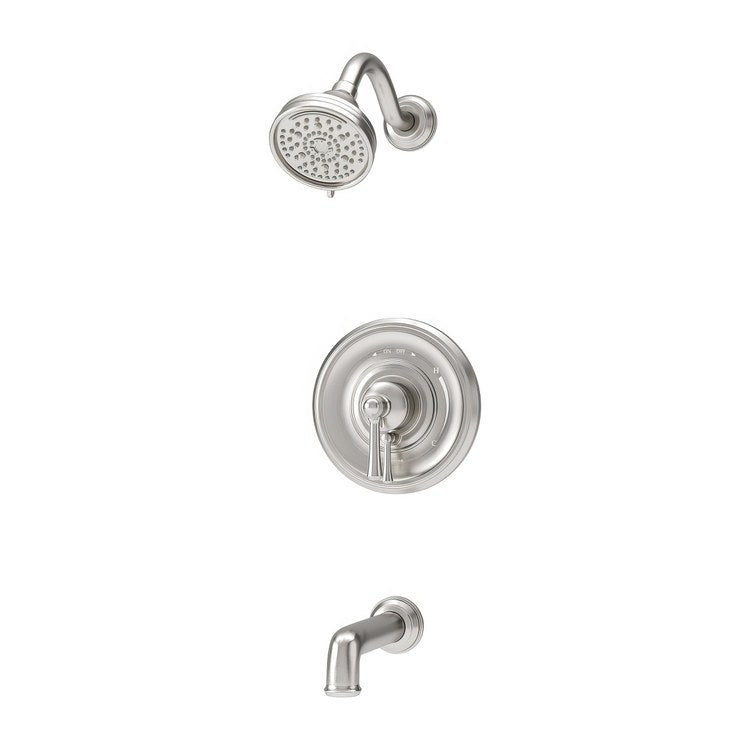 Tub and Shower Trim Braston with Integral Diverter and Test Cap 2 Lever Satin Nickel ADA 2.0 Gallons per Minute for S162 Series Temptrol Valve Not Included - Image 1