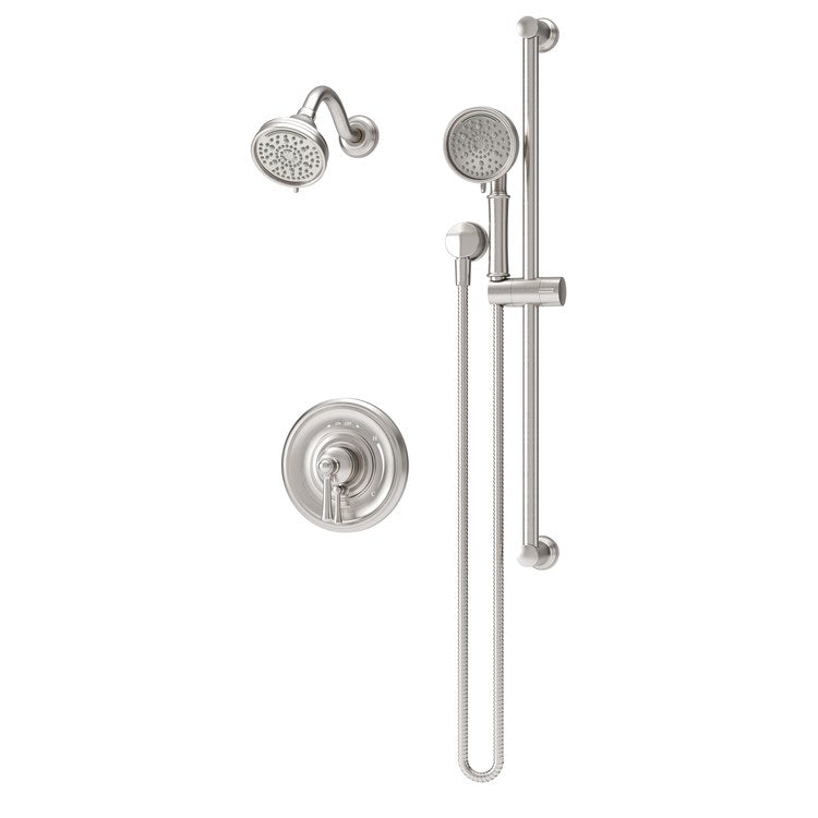 Shower Trim Braston with Integral Diverter and Handshower 1 Lever Satin Nickel ADA 1.5 Gallons per Minute HydroMersion 7 Function with Non-Positive Shutoff for S262 Series Temprol Valve with Trim Modifier Not Included - Image 1