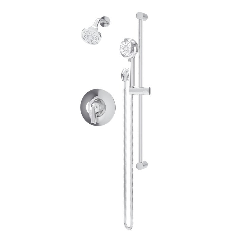 Shower Trim Braston with Integral Diverter Test Cap and Handshower 1 Lever Chrome ADA 2.0 Gallons per Minute HydroMersion 7 Function with Non-Positive Shutoff for S162 Series Temprol Valve with Trim Modifier Not Included - Image 1