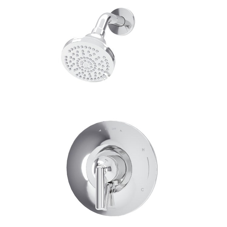 Shower Trim Birch with Integral Diverter 1 Lever Chrome ADA 1.5 Gallons per Minute HydroMersion 1 Function for S262 Series Temprol Valve with Trim Modifier Not Included - Image 1