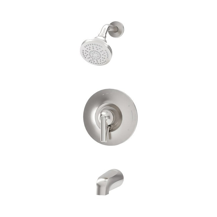 Tub and Shower Trim Birch with Integral Diverter 2 Lever Satin Nickel ADA 1.5 Gallons per Minute for S262 Series Temptrol Valve Not Included - Image 1