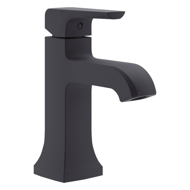 Lavatory Faucet Oak 1 Lever WaterSense Matte Black 1.0 Gallons per Minute Fixed Metal Push Pop 1 Hole - Image 1