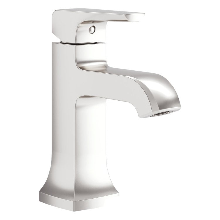 Lavatory Faucet Oak 1 Lever WaterSense Satin Nickel 1.0 Gallons per Minute Fixed Metal Push Pop 1 Hole - Image 1