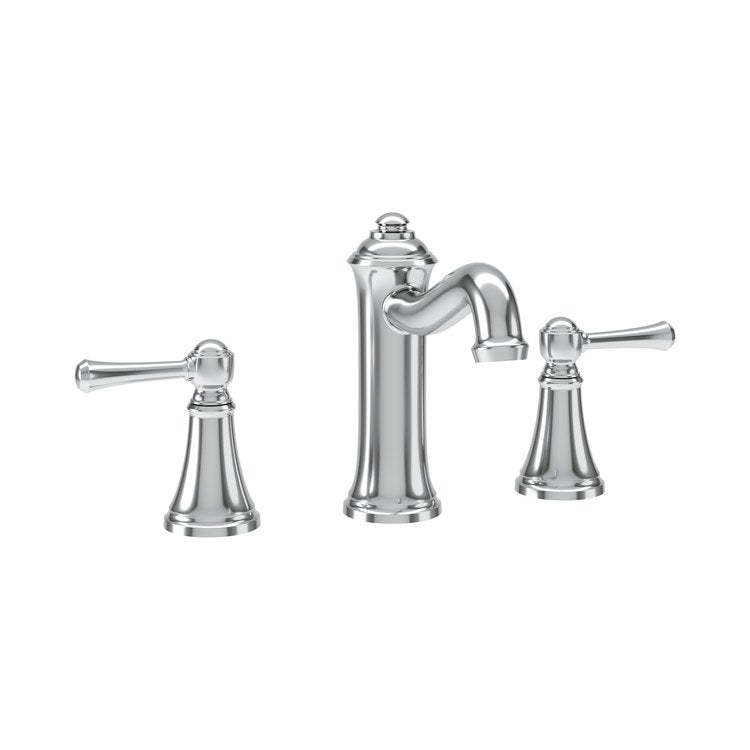 Lavatory Faucet Braston Widespread 8 to 16 Inch Spread 2 Lever ADA WaterSense Polished Chrome 1.0 Gallons per Minute Low Arc Metal Push Pop-Up 3 Hole - Image 1