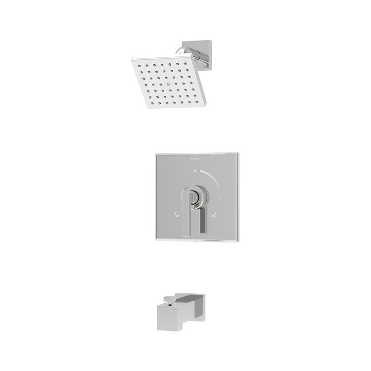 Tub and Shower Trim Duro 1 Lever Polished Chrome WaterSense ADA 1.5 Gallons per Minute - Image 1