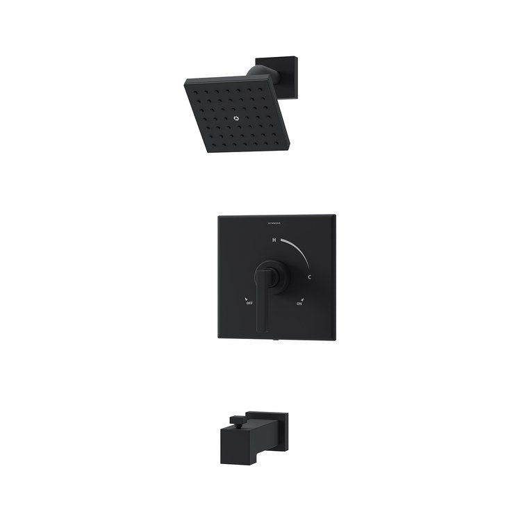 Tub and Shower Trim Duro 1 Lever Matte Black WaterSense ADA 1.5 Gallons per Minute - Image 1