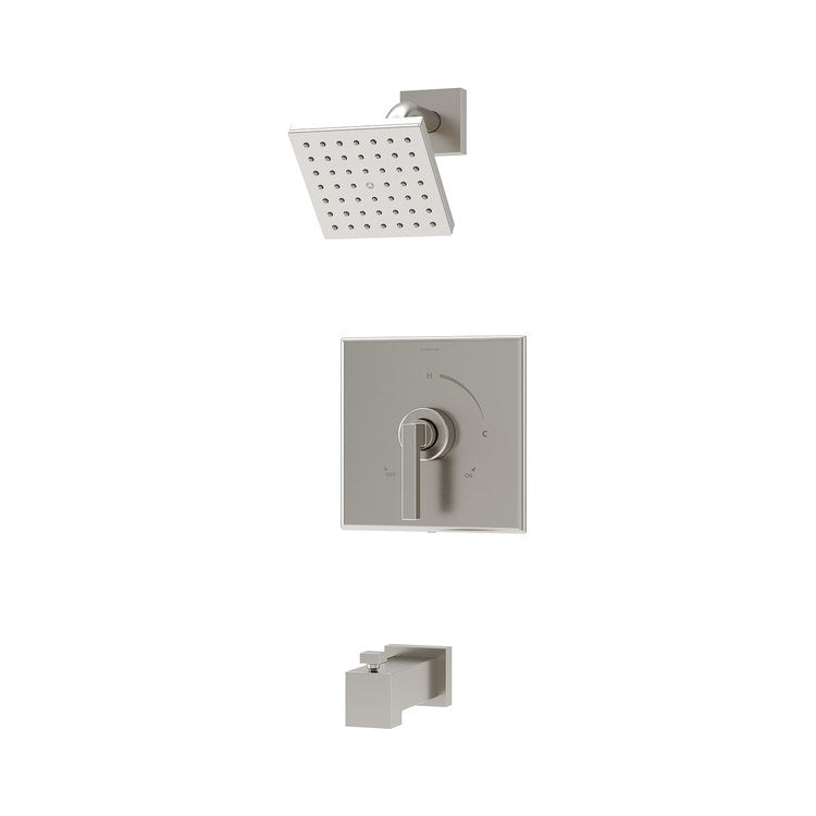 Tub and Shower Trim Duro 1 Lever Satin Nickel WaterSense ADA 1.5 Gallons per Minute - Image 1
