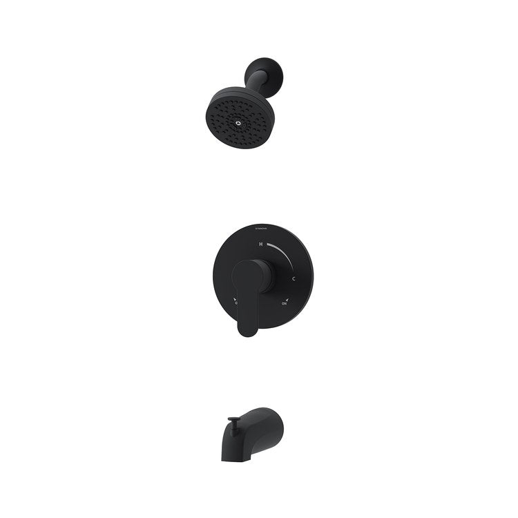Tub and Shower Trim Identity 1 Lever Matte Black WaterSense ADA 1.5 Gallons per Minute - Image 1