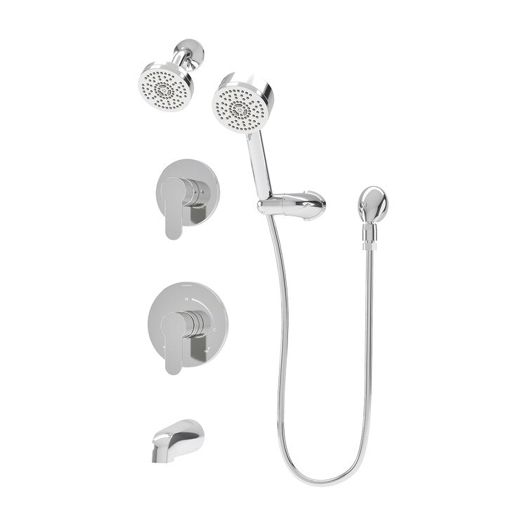 Tub and Shower Trim Identity with Handshower 2 Lever Polished Chrome WaterSense ADA 1.5 Gallons per Minute - Image 1