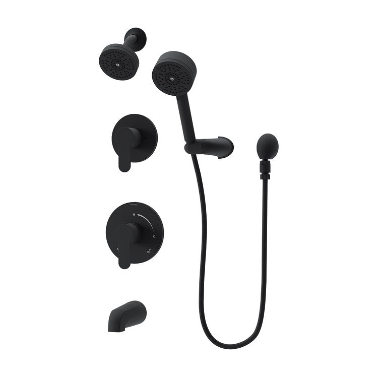 Tub and Shower Trim Identity with Handshower 2 Lever Matte Black WaterSense ADA 1.5 Gallons per Minute - Image 1
