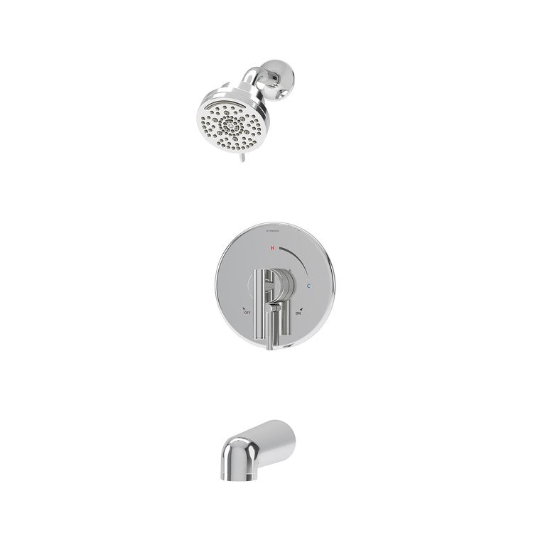 Tub and Shower Trim Dia Integral Diverter 1 Lever Polished Chrome WaterSense ADA 1.5 Gallons per Minute - Image 1