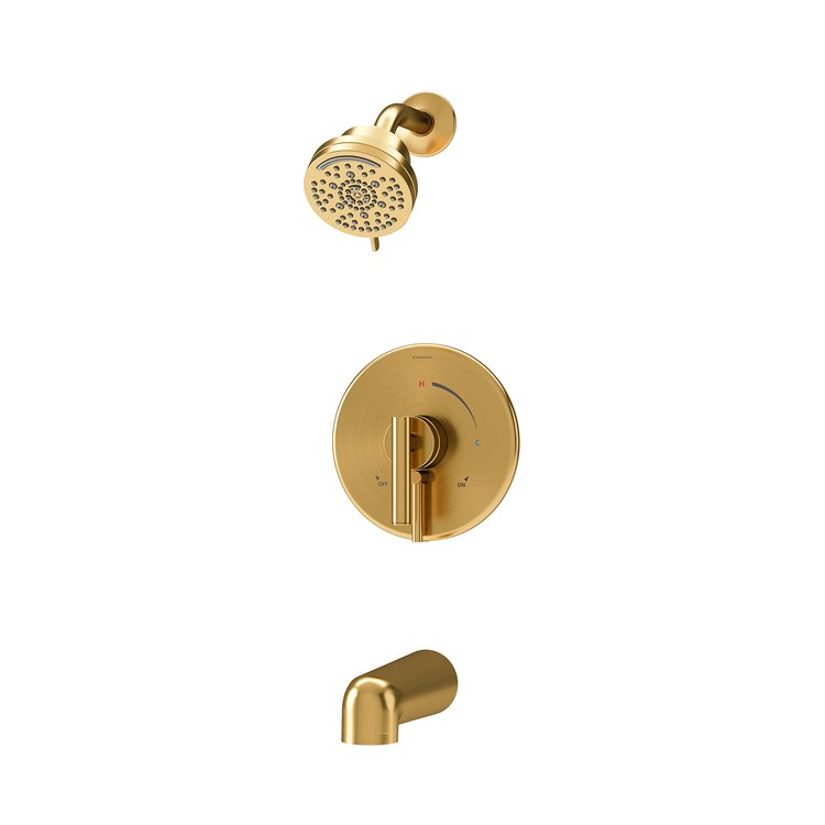 Tub and Shower Trim Dia Integral Diverter 1 Lever Brushed Bronze WaterSense ADA 1.5 Gallons per Minute - Image 1
