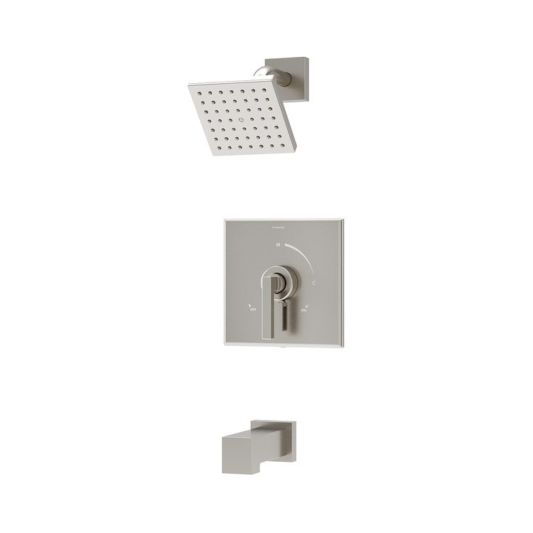 Tub and Shower Trim Duro Integral Diverter 1 Lever Satin Nickel WaterSense ADA 1.5 Gallons per Minute - Image 1