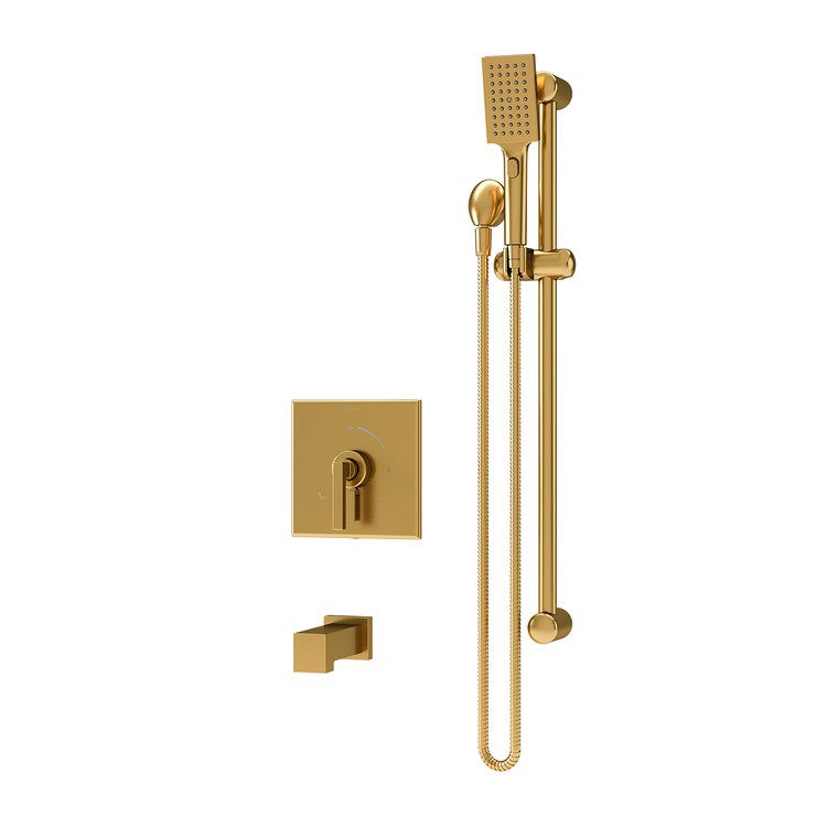 Tub and Shower Trim Duro with Handshower 1 Lever Brushed Bronze WaterSense ADA 1.5 Gallons per Minute - Image 1