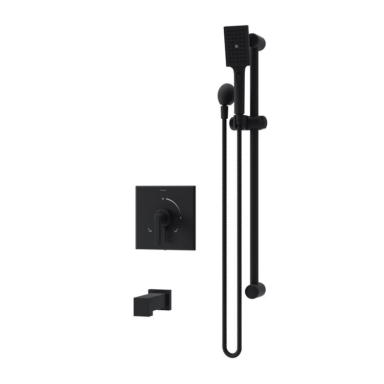 Tub and Shower Trim Duro with Handshower 1 Lever Matte Black WaterSense ADA 1.5 Gallons per Minute - Image 1