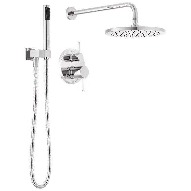Tub and Shower Trim Modern Monitor 14 Series with 2 Function Diverter 2 Lever Chrome WaterSense ADA 1.75 Gallons per Minute Round 1 Function - Image 1